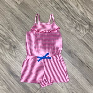 Girls 2T Pink & White Striped Romper